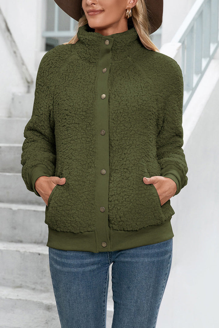 Sherpa - Cozy Long Sleeve Button Jacket