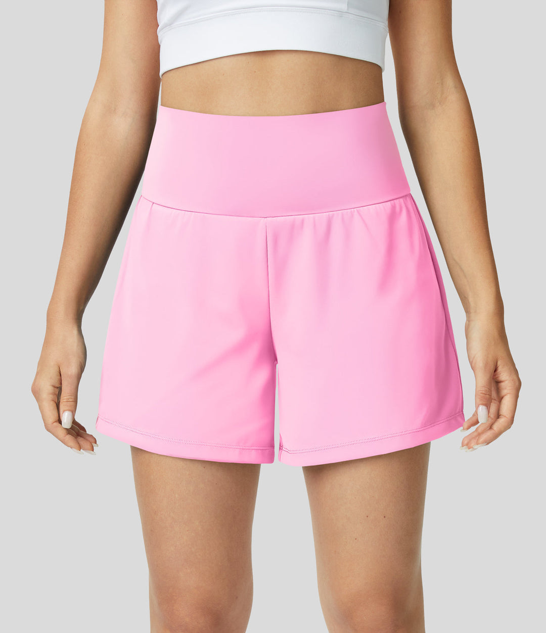 Hilara™ | 2-in-1 yoga shorts with high waist, back pocket and side pocket