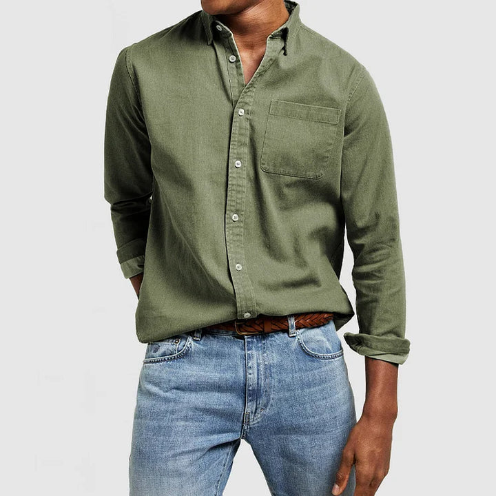 Ethan - Gentleman's Casual Cotton Basic Shirt