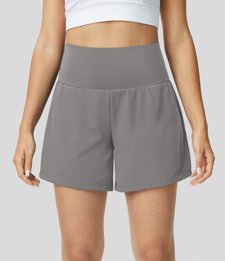 Hilara™ | 2-in-1 yoga shorts with high waist, back pocket and side pocket