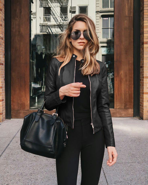 Clara  -  Elegant Leather Jacket