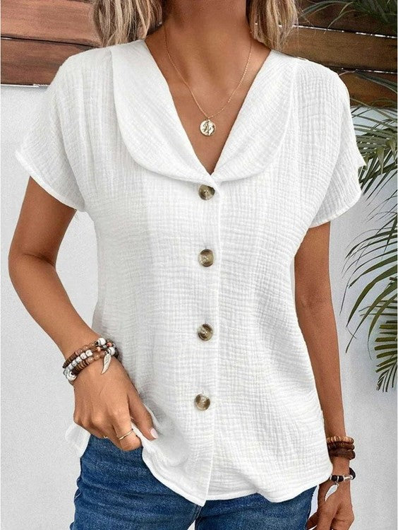 Liane - Soft blouse with elegant buttons