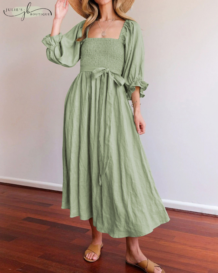 Ophelia™ - French Dress With Frill Sleeves