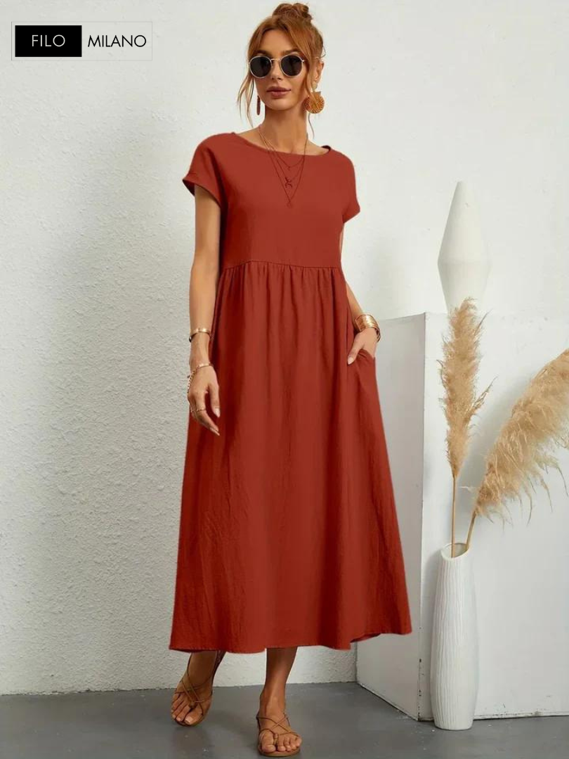 Ruby™ | Essential Dress Elegant Cotton and Linen