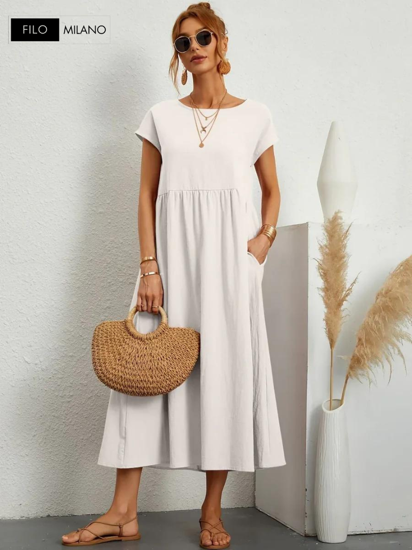 Ruby™ | Essential Dress Elegant Cotton and Linen