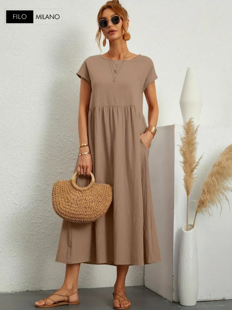 Ruby™ | Essential Dress Elegant Cotton and Linen