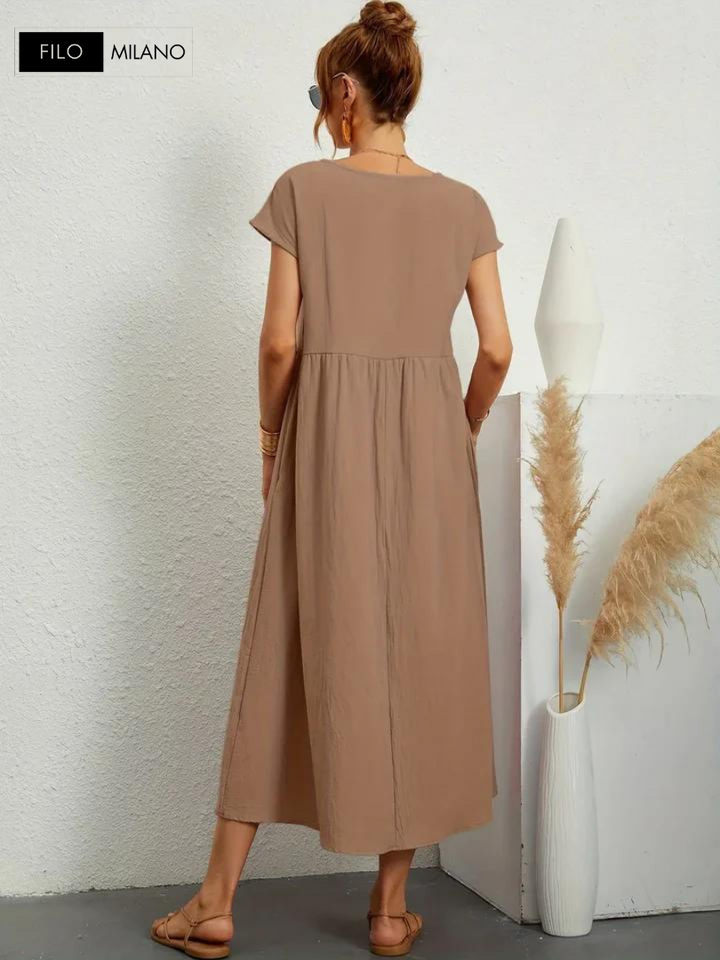 Ruby™ | Essential Dress Elegant Cotton and Linen