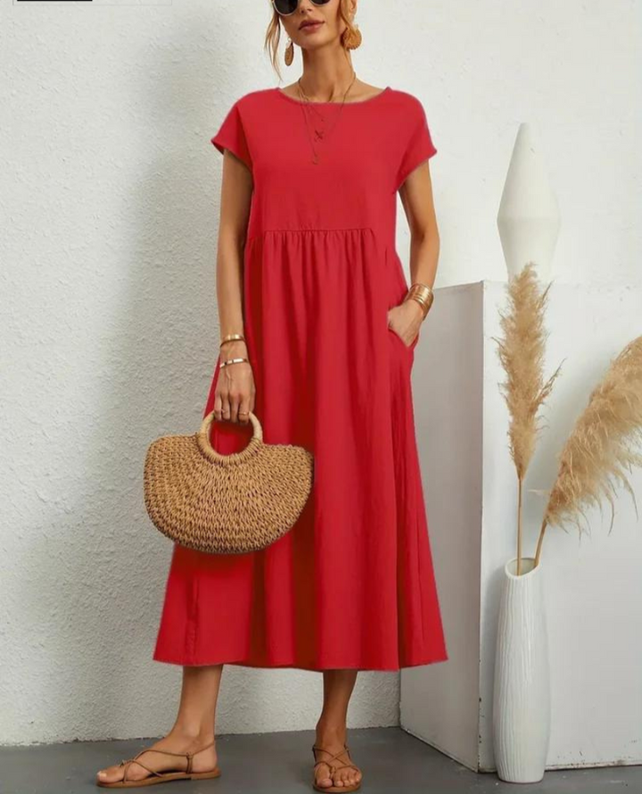 Ruby™ | Essential Dress Elegant Cotton and Linen