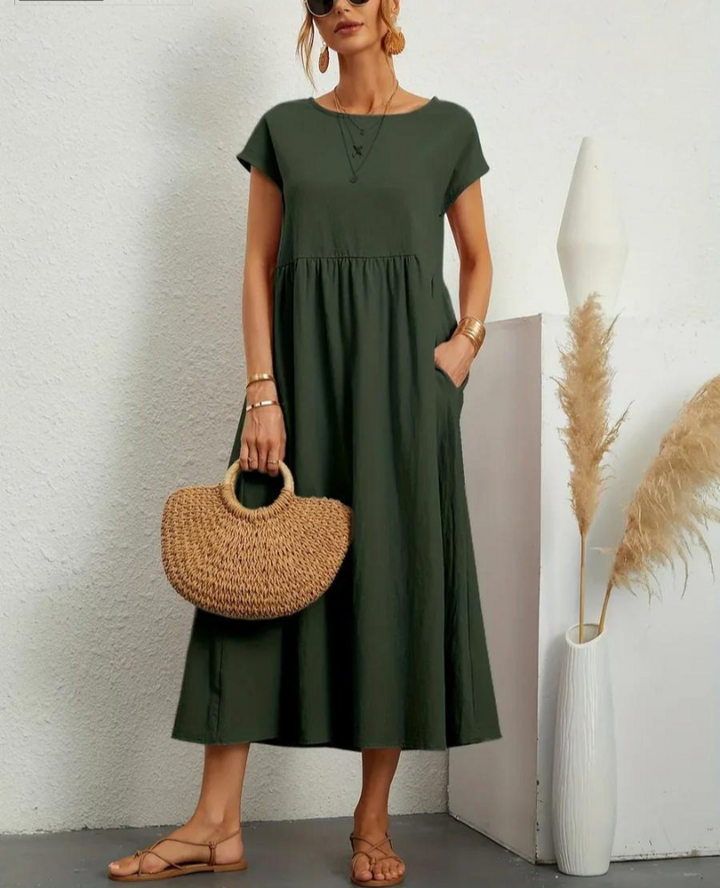 Ruby™ | Essential Dress Elegant Cotton and Linen