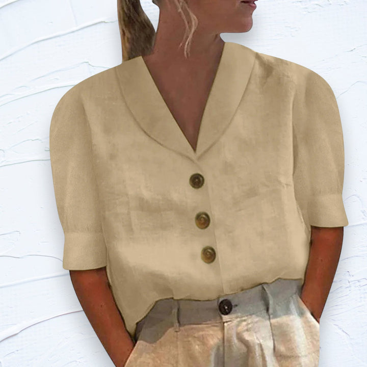 Aurora -  Elegant blouse with collar and buttons