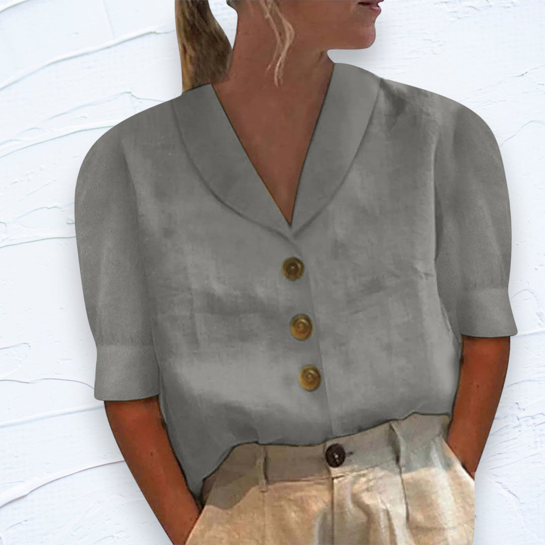 Aurora -  Elegant blouse with collar and buttons