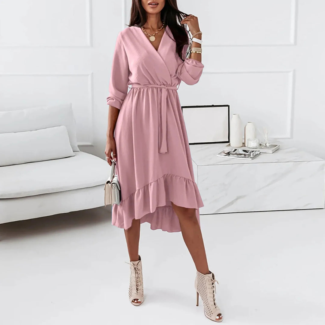 Sadie™ Festive Deep V-Neck Dress