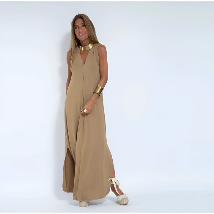 ANNA™ - Elegant long dress + matching cardigan for free!