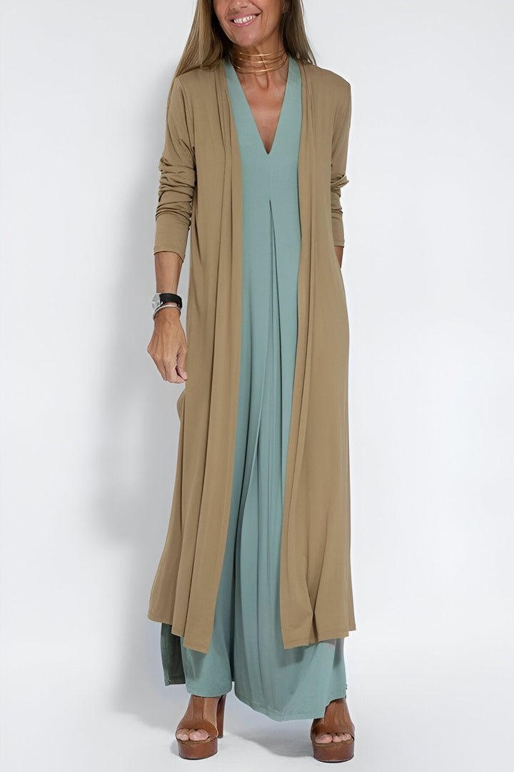 ANNA™ - Elegant long dress + matching cardigan for free!