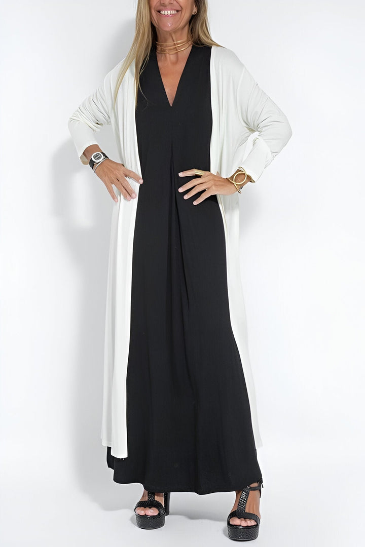 ANNA™ - Elegant long dress + matching cardigan for free!