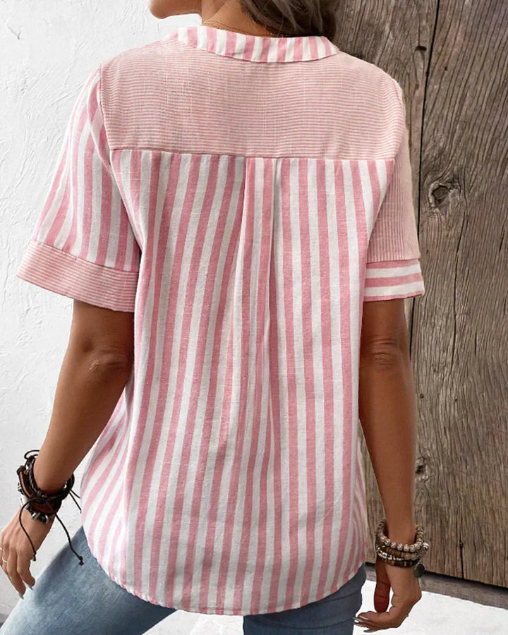 Stacy | Elegant Striped Blouse