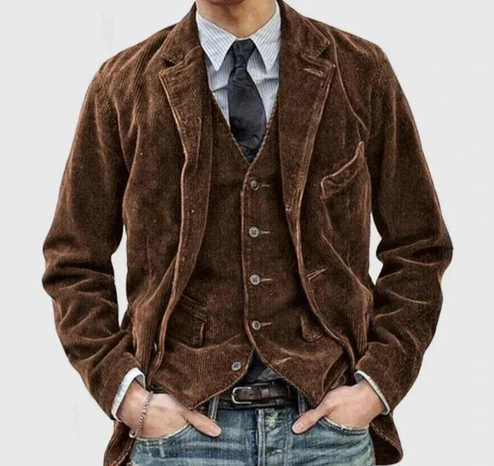 Henry - Corduroy Blazer and Vest Set