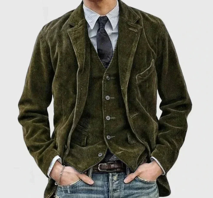 Henry - Corduroy Blazer and Vest Set