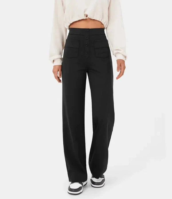 Livia - High Waisted Elastic Pants