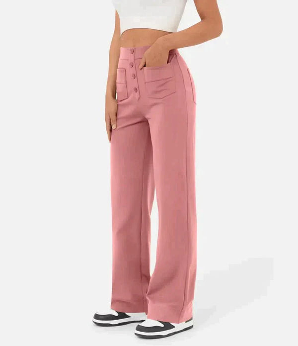 Livia - High Waisted Elastic Pants