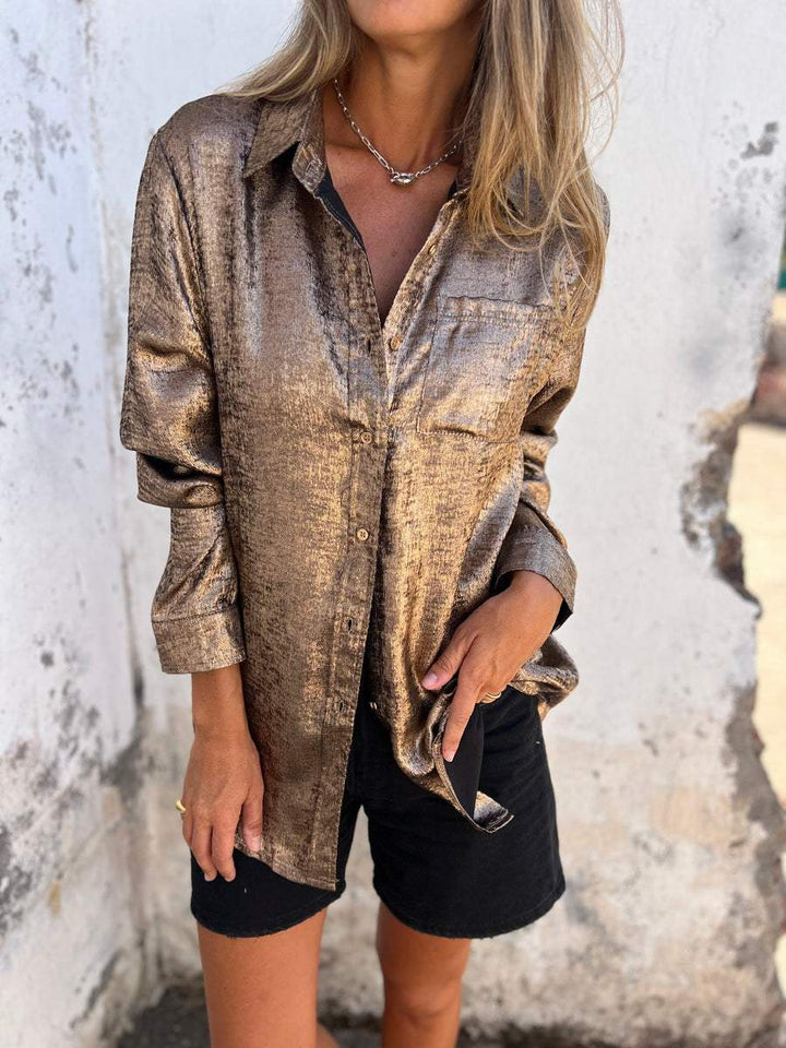 Meriam - Stylish metallic shirt