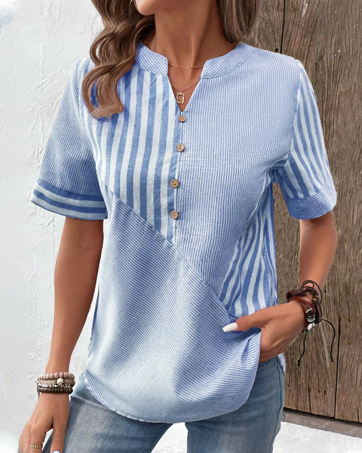 Stacy | Elegant Striped Blouse