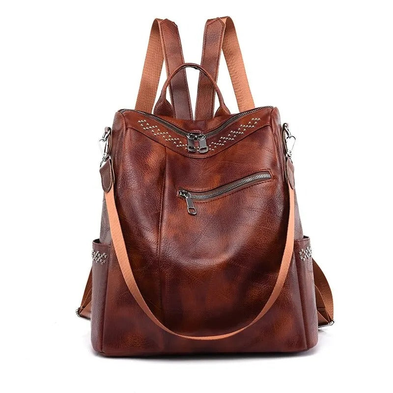 CARINA | VINTAGE LEATHER BACKPACK