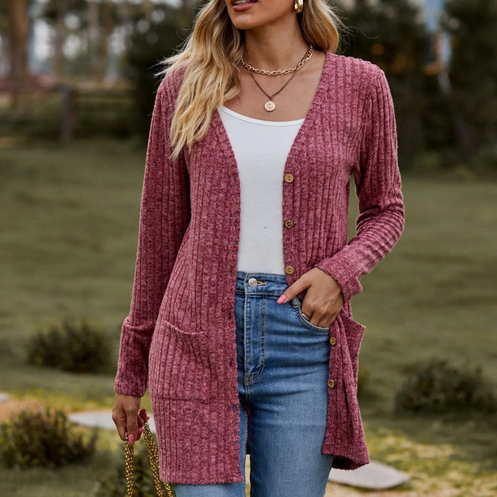 Rosie Ribbed Solid Long Sleeves Jacket