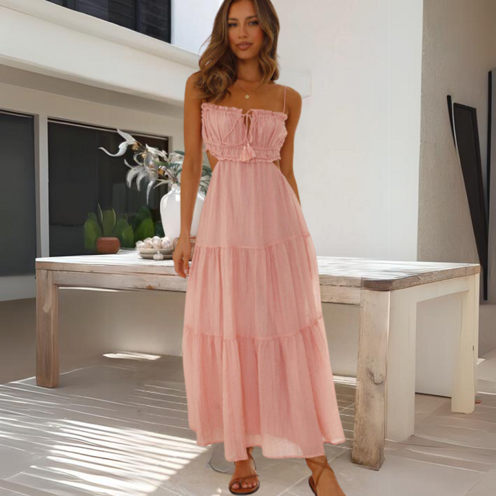 Pink® | Elegant summer midi dress with thin straps