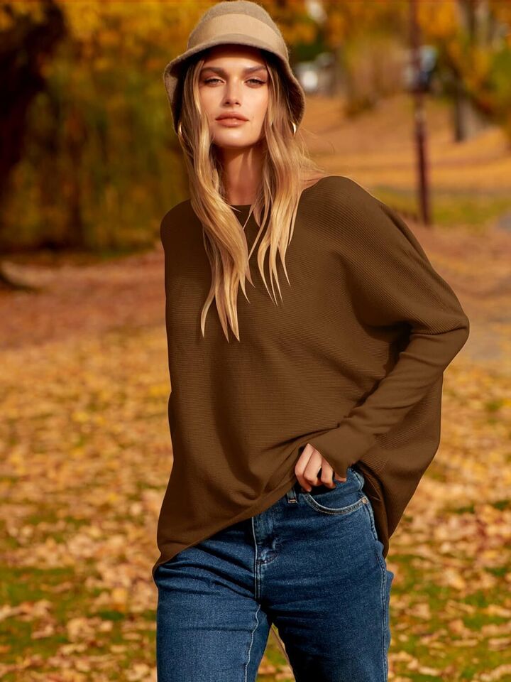 Abigail - Oversized Dolman sleeve knitted sweater